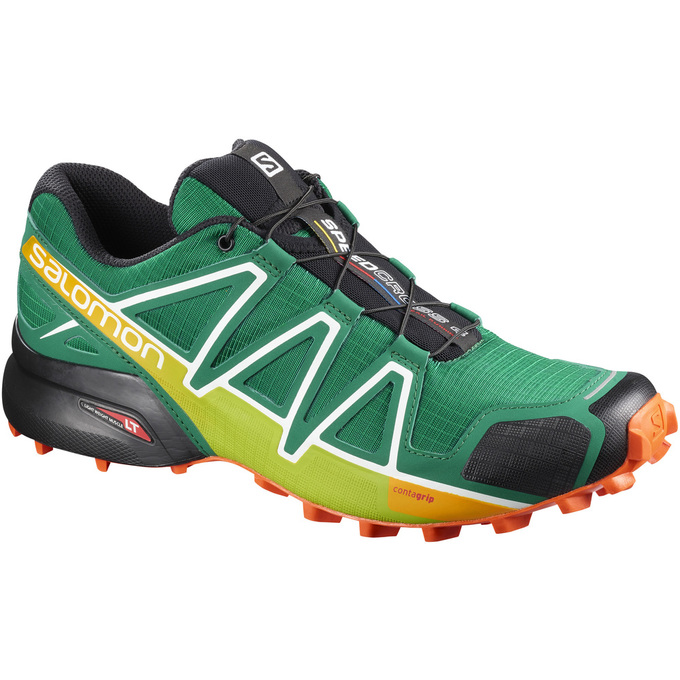 Chaussures De Trail Running Salomon Homme Vert - Salomon SPEEDCROSS 4 - France (0836-FQGIP)